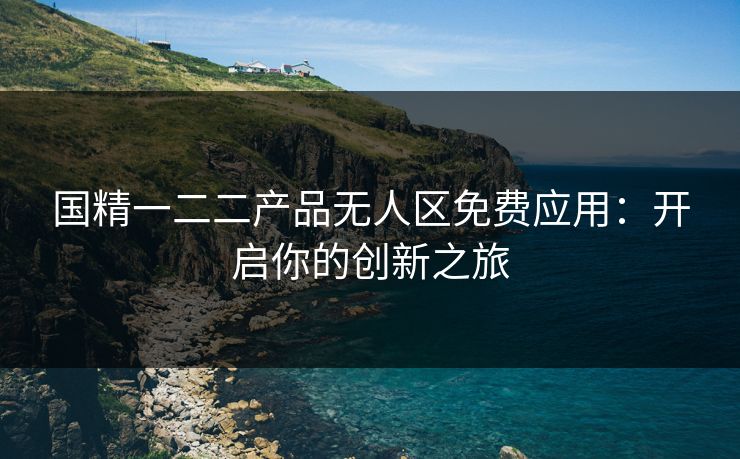 国精一二二产品无人区免费应用：开启你的创新之旅